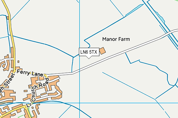 LN6 5TX map - OS VectorMap District (Ordnance Survey)