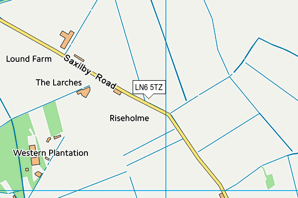 LN6 5TZ map - OS VectorMap District (Ordnance Survey)