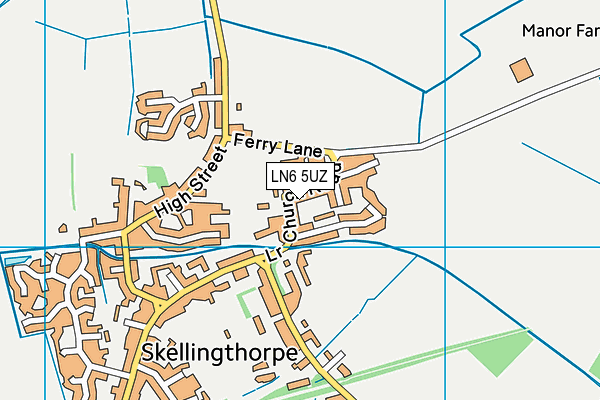 LN6 5UZ map - OS VectorMap District (Ordnance Survey)