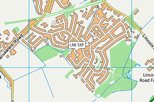 LN6 5XF map - OS VectorMap District (Ordnance Survey)