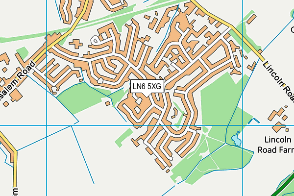 LN6 5XG map - OS VectorMap District (Ordnance Survey)