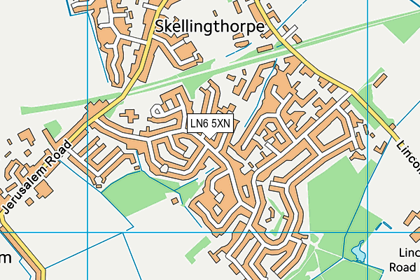 LN6 5XN map - OS VectorMap District (Ordnance Survey)