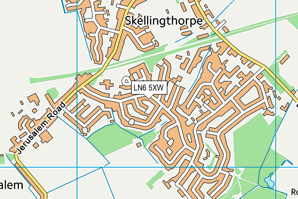 LN6 5XW map - OS VectorMap District (Ordnance Survey)