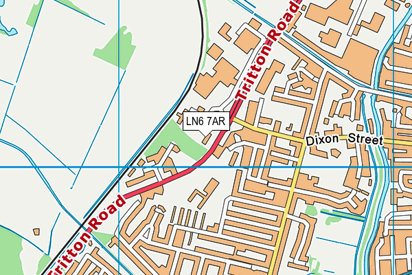 LN6 7AR map - OS VectorMap District (Ordnance Survey)