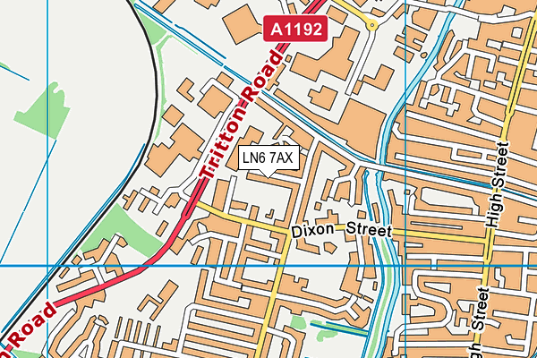 LN6 7AX map - OS VectorMap District (Ordnance Survey)