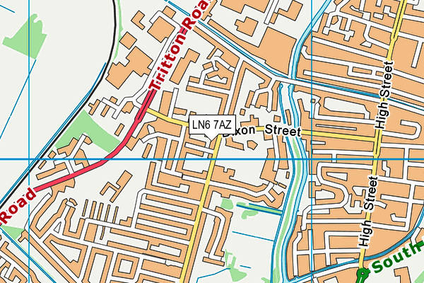 LN6 7AZ map - OS VectorMap District (Ordnance Survey)
