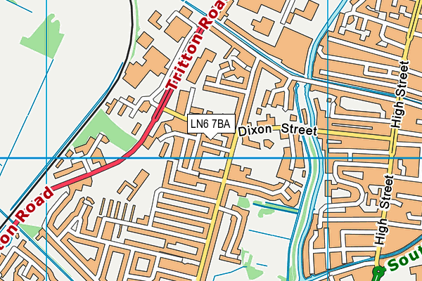 LN6 7BA map - OS VectorMap District (Ordnance Survey)