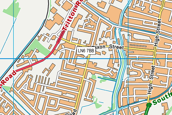 LN6 7BB map - OS VectorMap District (Ordnance Survey)