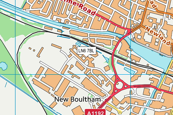 LN6 7BL map - OS VectorMap District (Ordnance Survey)