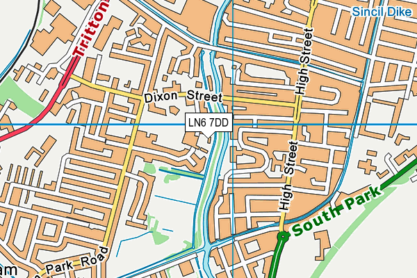 LN6 7DD map - OS VectorMap District (Ordnance Survey)