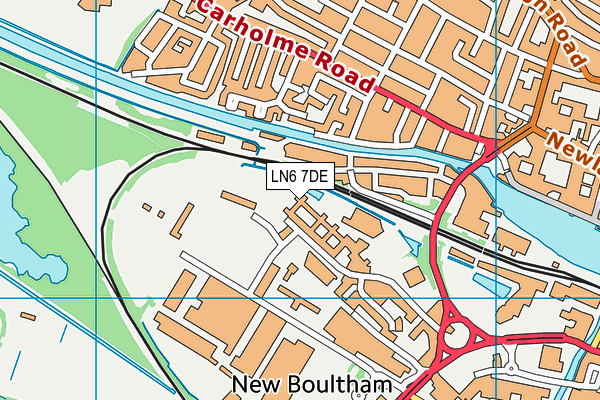 LN6 7DE map - OS VectorMap District (Ordnance Survey)