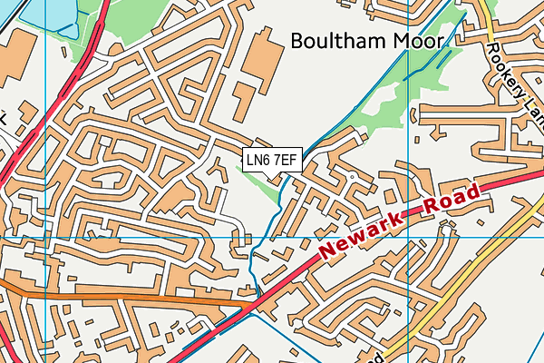 LN6 7EF map - OS VectorMap District (Ordnance Survey)