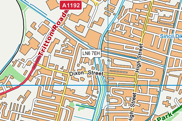 LN6 7EH map - OS VectorMap District (Ordnance Survey)