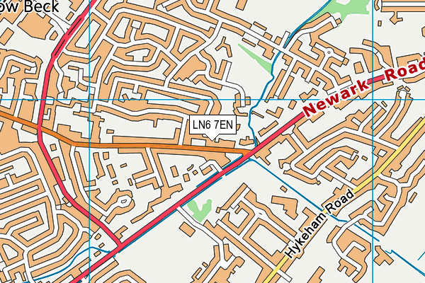 LN6 7EN map - OS VectorMap District (Ordnance Survey)