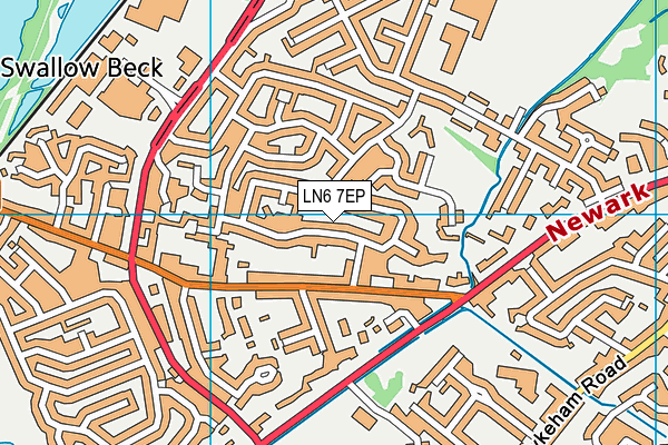 LN6 7EP map - OS VectorMap District (Ordnance Survey)