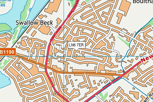 LN6 7ER map - OS VectorMap District (Ordnance Survey)