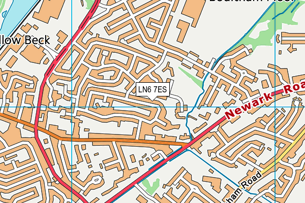 LN6 7ES map - OS VectorMap District (Ordnance Survey)