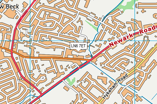 LN6 7ET map - OS VectorMap District (Ordnance Survey)