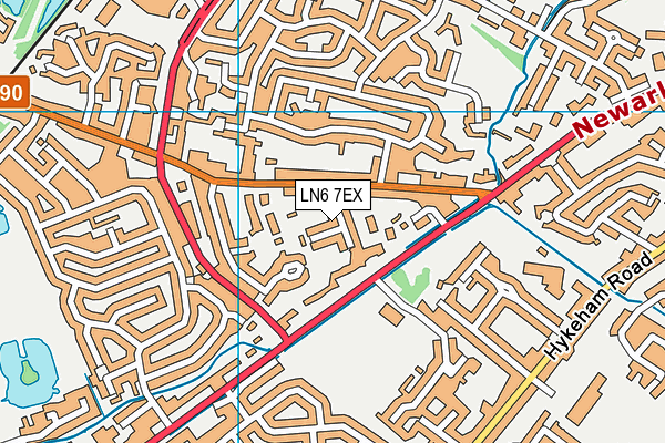 LN6 7EX map - OS VectorMap District (Ordnance Survey)