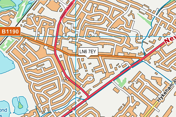 LN6 7EY map - OS VectorMap District (Ordnance Survey)