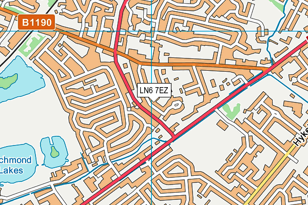 LN6 7EZ map - OS VectorMap District (Ordnance Survey)
