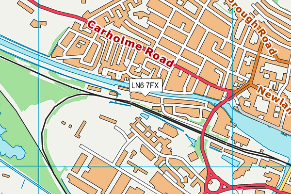 LN6 7FX map - OS VectorMap District (Ordnance Survey)