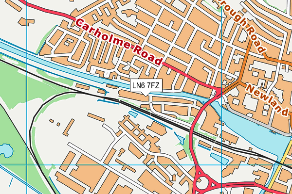 LN6 7FZ map - OS VectorMap District (Ordnance Survey)