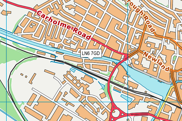 LN6 7GD map - OS VectorMap District (Ordnance Survey)