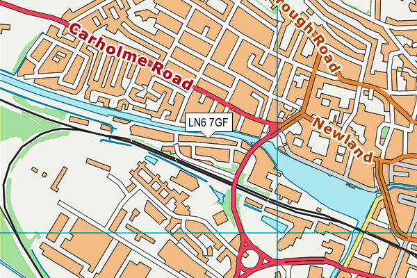 LN6 7GF map - OS VectorMap District (Ordnance Survey)