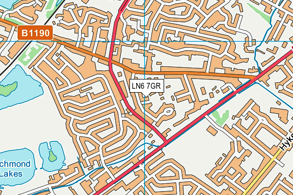 LN6 7GR map - OS VectorMap District (Ordnance Survey)
