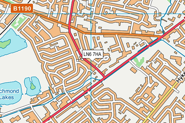 LN6 7HA map - OS VectorMap District (Ordnance Survey)