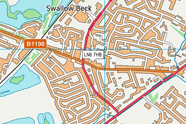 LN6 7HB map - OS VectorMap District (Ordnance Survey)