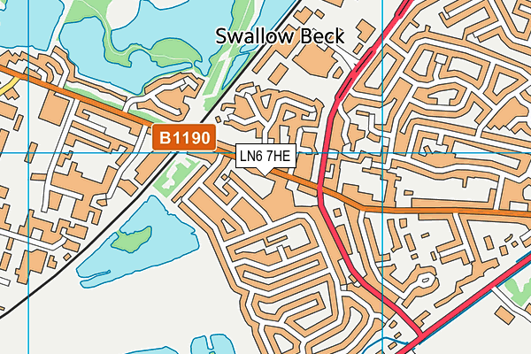 LN6 7HE map - OS VectorMap District (Ordnance Survey)