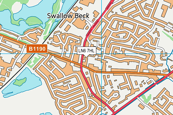 LN6 7HL map - OS VectorMap District (Ordnance Survey)