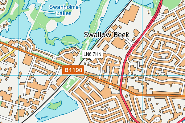 LN6 7HN map - OS VectorMap District (Ordnance Survey)