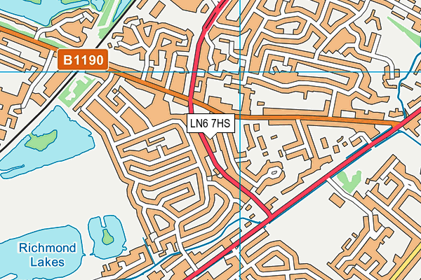 LN6 7HS map - OS VectorMap District (Ordnance Survey)