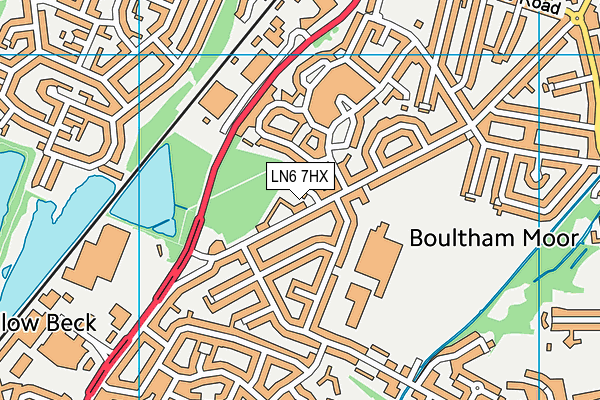 LN6 7HX map - OS VectorMap District (Ordnance Survey)