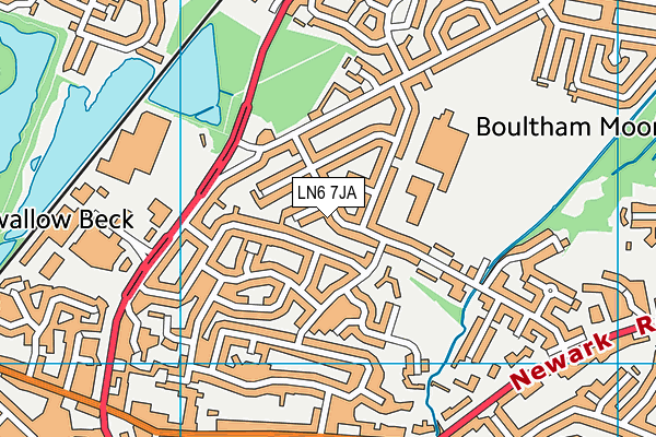 LN6 7JA map - OS VectorMap District (Ordnance Survey)