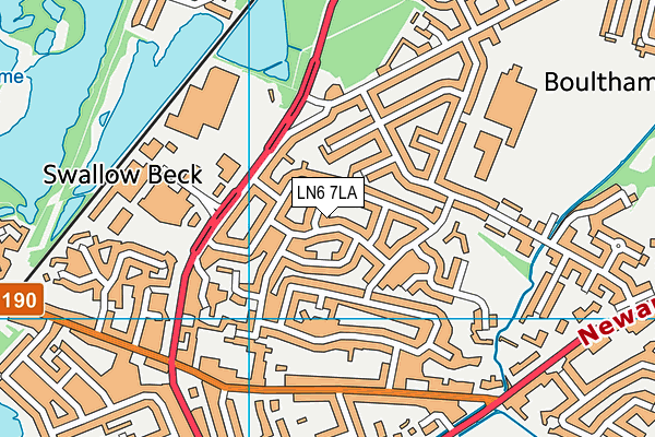 LN6 7LA map - OS VectorMap District (Ordnance Survey)