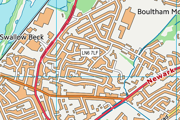 LN6 7LF map - OS VectorMap District (Ordnance Survey)