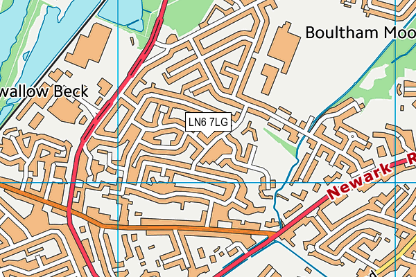 LN6 7LG map - OS VectorMap District (Ordnance Survey)