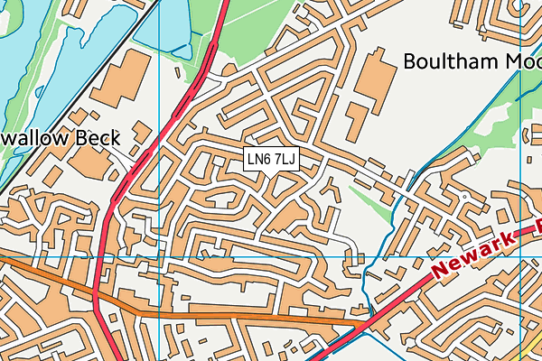 LN6 7LJ map - OS VectorMap District (Ordnance Survey)
