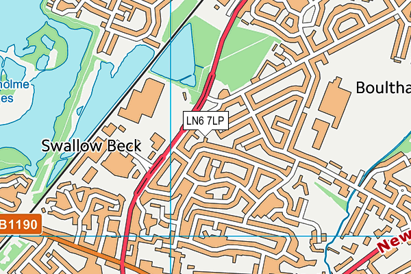 LN6 7LP map - OS VectorMap District (Ordnance Survey)