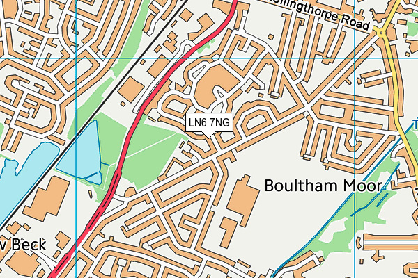 LN6 7NG map - OS VectorMap District (Ordnance Survey)