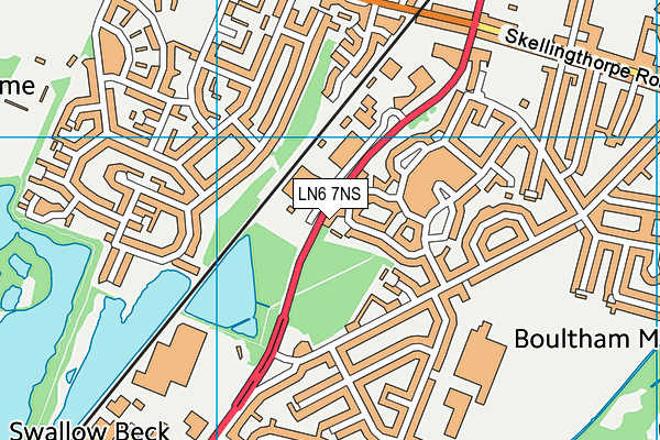 LN6 7NS map - OS VectorMap District (Ordnance Survey)