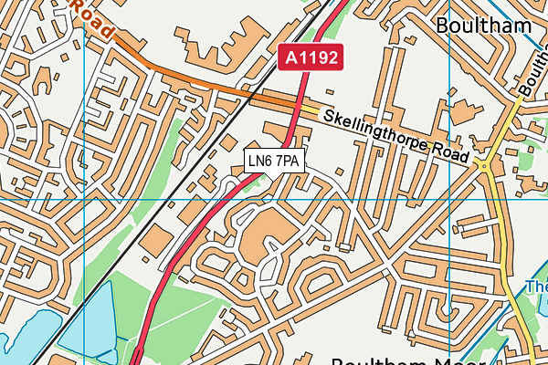 LN6 7PA map - OS VectorMap District (Ordnance Survey)