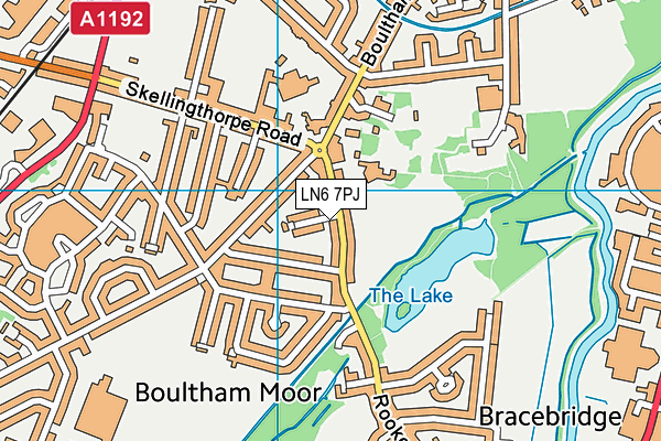 LN6 7PJ map - OS VectorMap District (Ordnance Survey)
