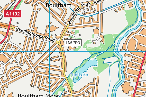 LN6 7PQ map - OS VectorMap District (Ordnance Survey)