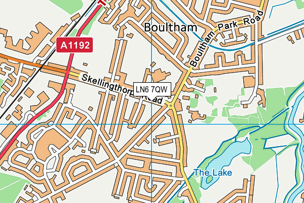 LN6 7QW map - OS VectorMap District (Ordnance Survey)