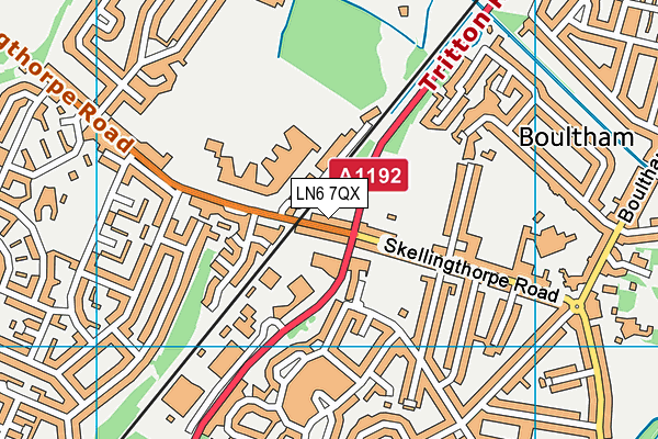 LN6 7QX map - OS VectorMap District (Ordnance Survey)